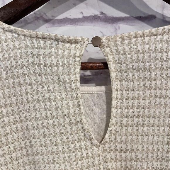 Draper James RSVP Size XXL Puffed Sleeve Tiered Dress Gold Cream Plus Size Midi - Picture 8 of 13